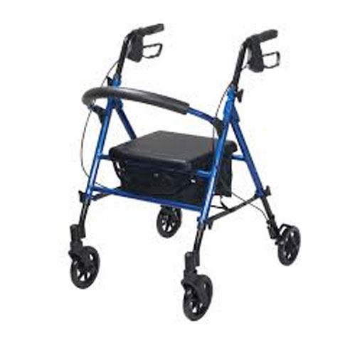 Clever Lite Folding Rollator with Seat, Brakes & 5 Wheels